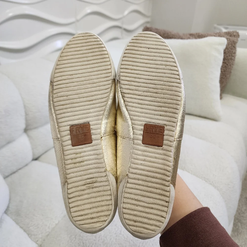 Frye Melanie Metallic Slip on Shoes